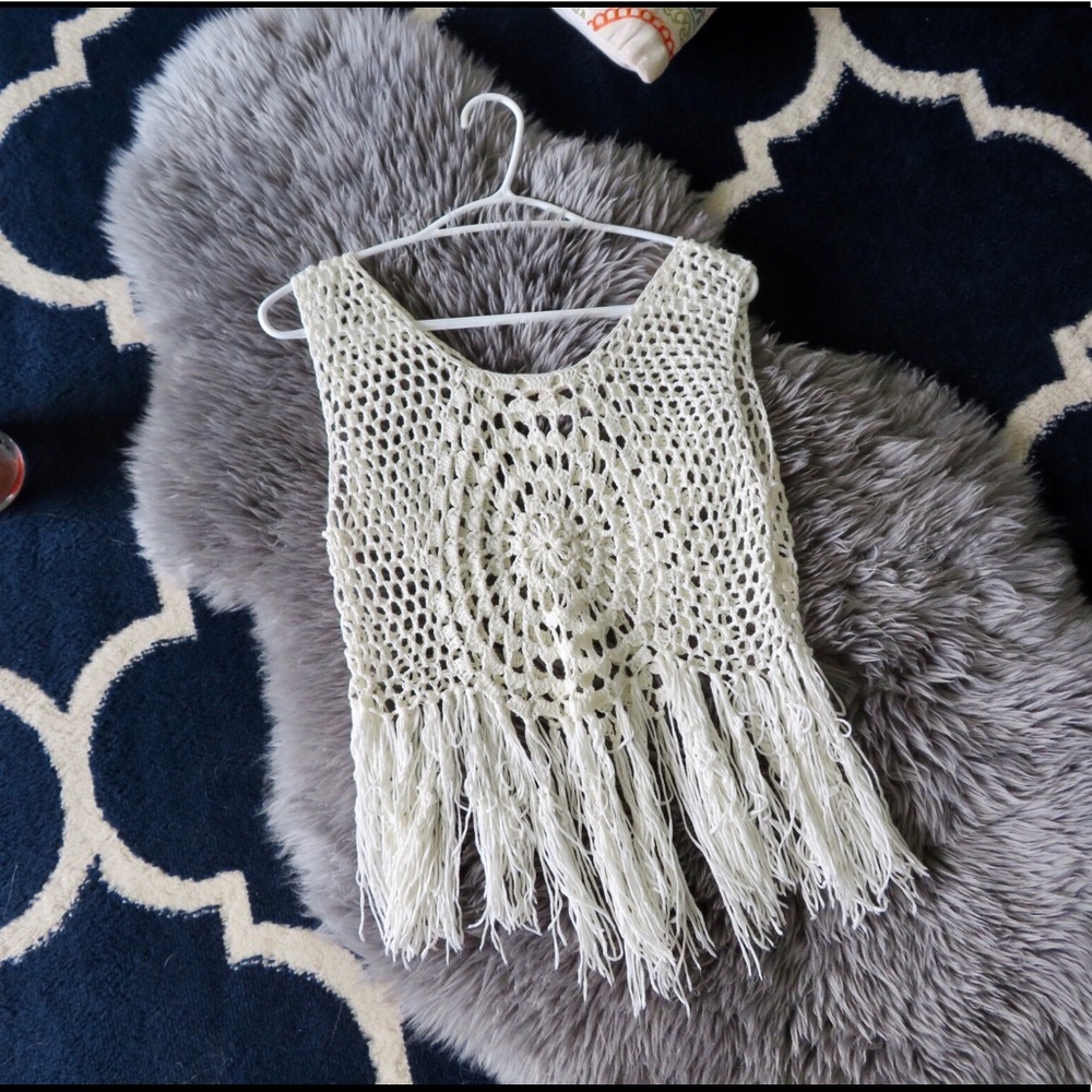 White crochet top